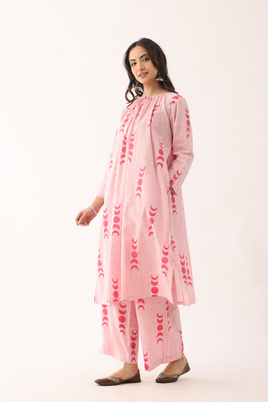 Gulaabi Sanganeri Organic Cotton Suit Set
