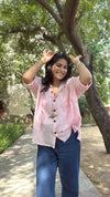 Pink blush loose fit shirt