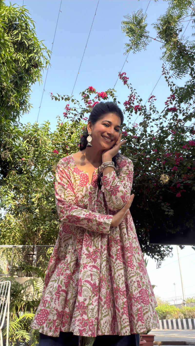 FLORAL SANGANERI COTTON TOP