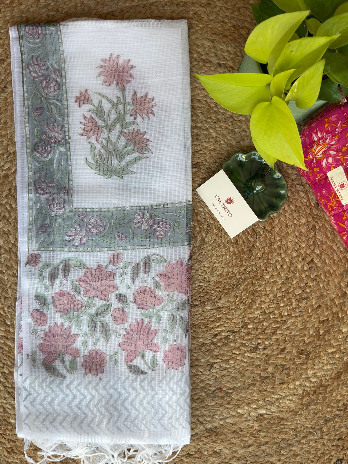 Handblock Kota Doria Dupatta