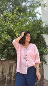 Pink blush loose fit shirt