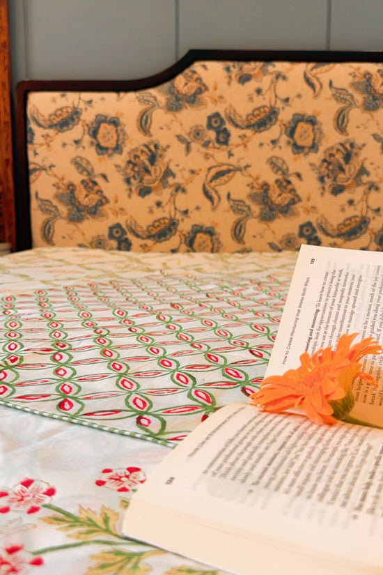 Gulbagh Handblock Cotton Bedsheet