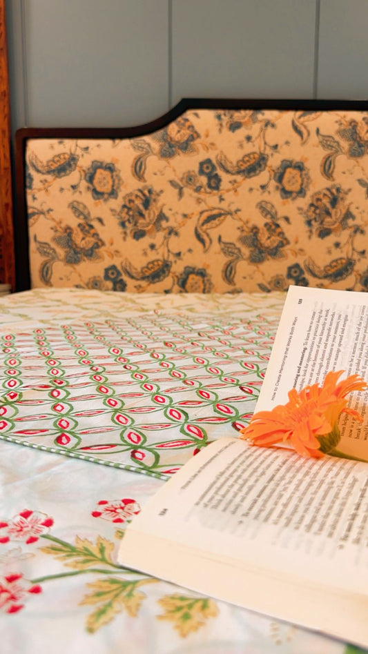Gulbagh Handblock Cotton Bedsheet