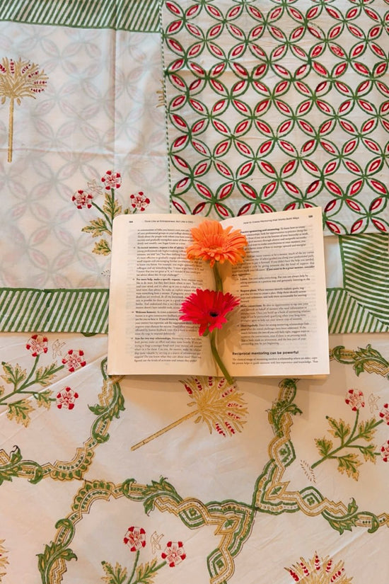 Gulbagh Handblock Cotton Bedsheet