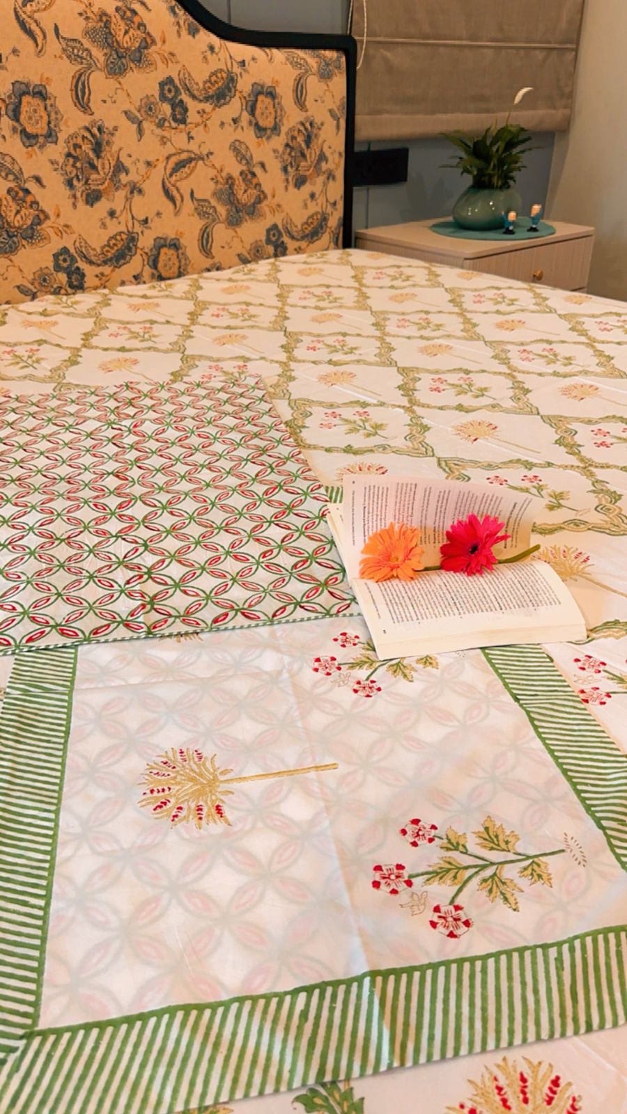 Gulbagh Handblock Cotton Bedsheet