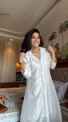 Classic Pearl White Silk Kurta Set
