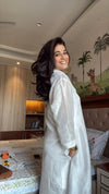 Classic Pearl White Silk Kurta Set