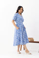 Cloud Blue Sanganeri Organic Cotton Dress