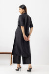 Ink Black Pure linen Loose Fit Suit Set
