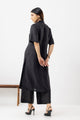 Ink Black Pure linen Loose Fit Suit Set