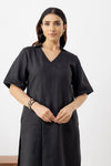 Ink Black Pure linen Loose Fit Suit Set