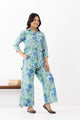 Sea Green Sanganeri Organic Cotton Coord set