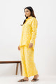 Marigold Yellow Bandhani Handloom Linen Coord set
