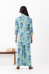 Sea Green Sanganeri Organic Cotton Coord set