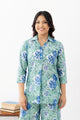 Sea Green Sanganeri Organic Cotton Coord set