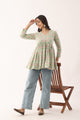 Pista Green Sanganeri Organic Cotton Top