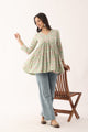 Pista Green Sanganeri Organic Cotton Top