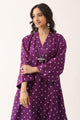 Jamuni Purple Bandhani Chanderi silk Suit Set