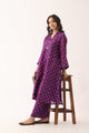 Jamuni Purple Bandhani Chanderi silk Suit Set