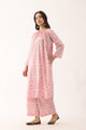 Blush Pink Sanganeri Organic Cotton Loose fit  Suit set