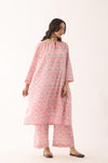 Blush Pink Sanganeri Organic Cotton Loose fit  Suit set