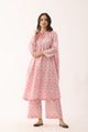 Blush Pink Sanganeri Organic Cotton Loose fit  Suit set