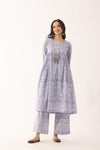 Floral Lavender Sanganeri Organic Cotton Suit Set