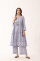 Floral Lavender Sanganeri Organic Cotton Suit Set