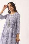 Floral Lavender Sanganeri Organic Cotton Suit Set