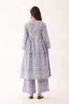 Floral Lavender Sanganeri Organic Cotton Suit Set