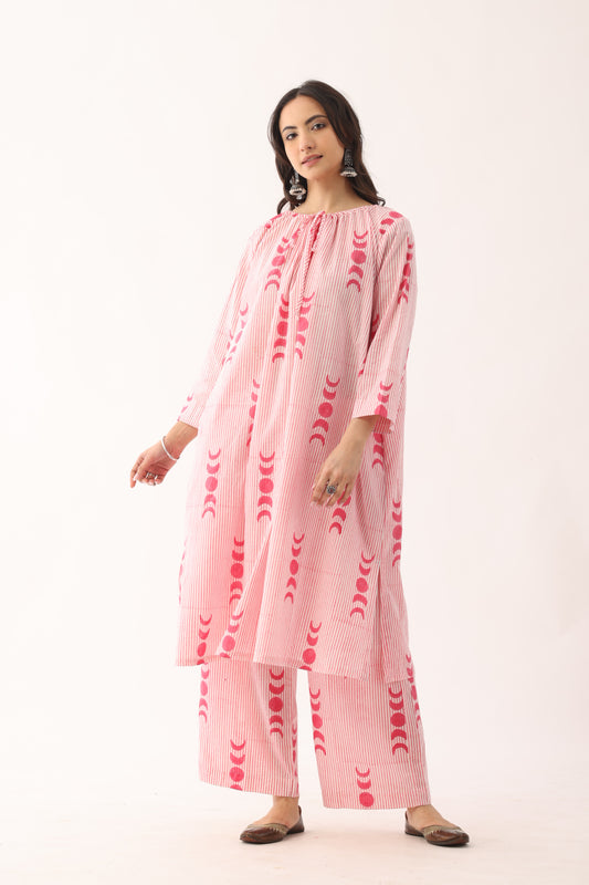 Gulaabi Sanganeri Organic Cotton Suit Set