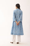 Triveni Blue Sanganeri Organic Cotton Kurta