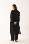 Ink Black Handloon Linen Loose fit Suit set