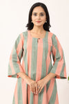 Pastel Strip Sanganeri Organic Cotton Suit Set