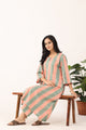 Pastel Strip Sanganeri Organic Cotton Suit Set
