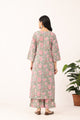 Herbal Green Sanganeri Organic Cotton A Line Suit SEt
