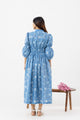 Neelam Blue Sanganeri Organic Cotton Dress