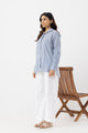 Blue white Stripe Cotton shirt