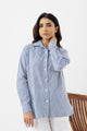 Blue white Stripe Cotton shirt