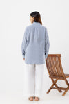 Blue white Stripe Cotton shirt