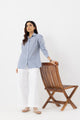 Blue white Stripe Cotton shirt