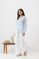 Blue White Check Cotton Shirt
