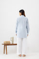 Blue White Check Cotton Shirt