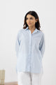 Blue White Check Cotton Shirt