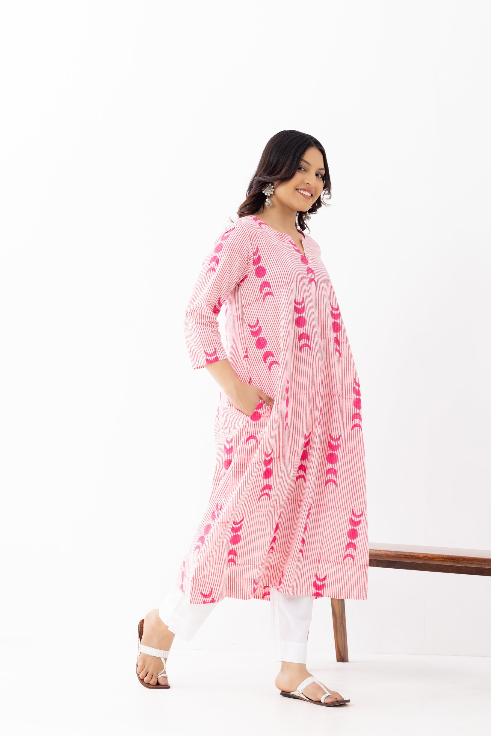 Gulabi Chand Block Printed Kurta