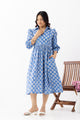 Neelkamal Blue Sanganeri Organic Cotton Dress