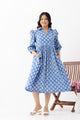 Neelkamal Blue Sanganeri Organic Cotton Dress
