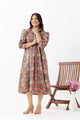Forest Green Sanganeri Organic Cotton Dress