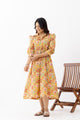 Haldi Yellow Sanganeri Organic Cotton Dress