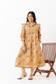 Haldi Yellow Sanganeri Organic Cotton Dress